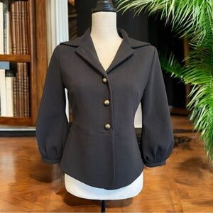 CAbi Black Fitted Button-Up Blazer - Size 2